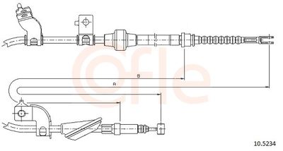 Тросик, cтояночный тормоз COFLE 10.5234