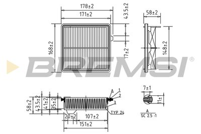 Gaisa filtrs BREMSI FA1041