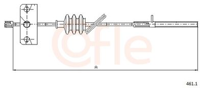 Тросик, cтояночный тормоз COFLE 92.461.1