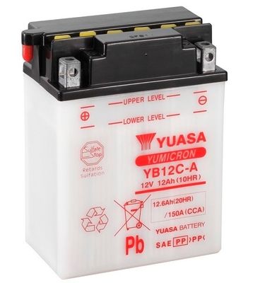 Startera akumulatoru baterija YUASA YB12C-A