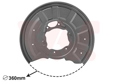 Dubļu sargs, Bremžu disks VAN WEZEL 3044374