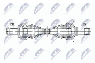 Piedziņas vārpsta NTY NPW-BM-041