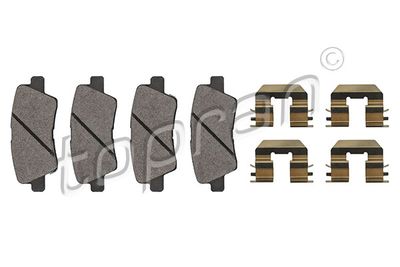 Bremžu uzliku kompl., Disku bremzes TOPRAN 821 163