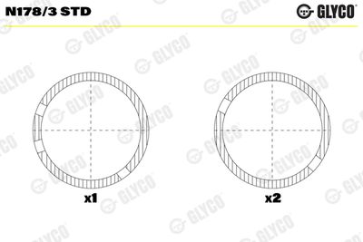 Подшипник распредвала GLYCO N178/3 STD