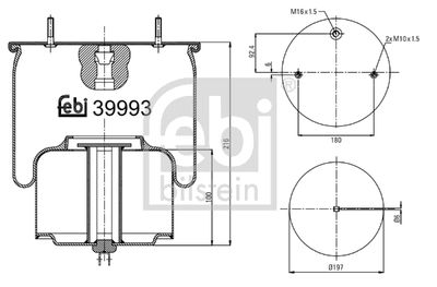 Pneimoatsperes spilvens, Pneimopiekare FEBI BILSTEIN 39993