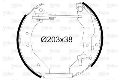 Bremžu loku komplekts VALEO 554866