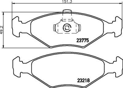 Bremžu uzliku kompl., Disku bremzes HELLA PAGID 8DB 355 008-511