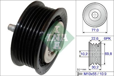 Parazīt-/Vadrullītis, Ķīļrievu siksna Schaeffler INA 532 0700 10