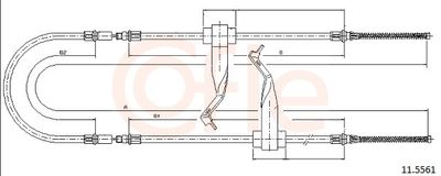 Тросик, cтояночный тормоз COFLE 92.11.5561