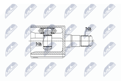 Шарнирный комплект, приводной вал NTY NPW-VV-084