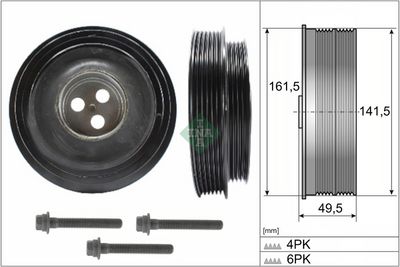 Ременный шкив, коленчатый вал Schaeffler INA 544 0166 20
