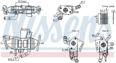 Радиатор, рециркуляция ОГ NISSENS 989488
