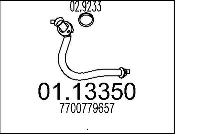 Труба выхлопного газа MTS 01.13350