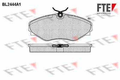 Bremžu uzliku kompl., Disku bremzes FTE 9010739