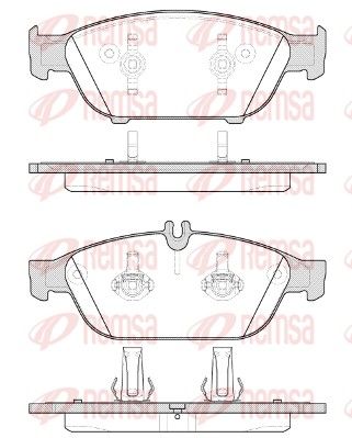 Bremžu uzliku kompl., Disku bremzes REMSA 1441.10