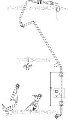 Гидравлический шланг, рулевое управление TRISCAN 8516 29018