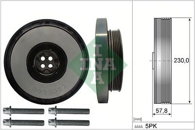Комплект ременных шкивов, коленчатый вал Schaeffler INA 544060520