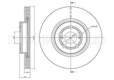 Тормозной диск METELLI 23-0854C