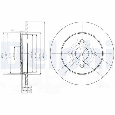 Тормозной диск DELPHI BG4055