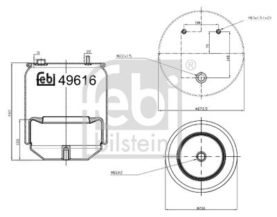 Pneimoatsperes spilvens, Pneimopiekare FEBI BILSTEIN 49616