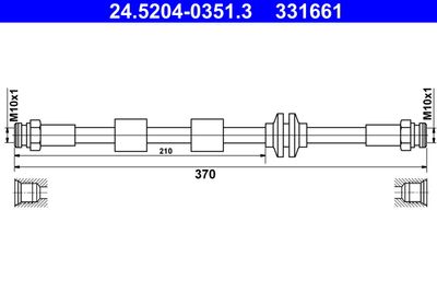 Тормозной шланг ATE 24.5204-0351.3