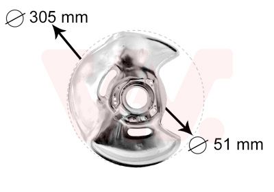 Dubļu sargs, Bremžu disks VAN WEZEL 3024372