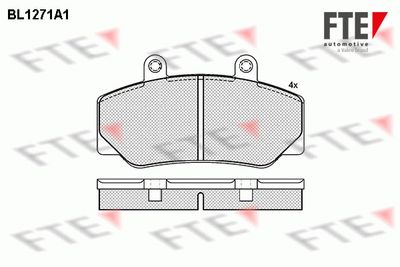 Bremžu uzliku kompl., Disku bremzes FTE 9010084