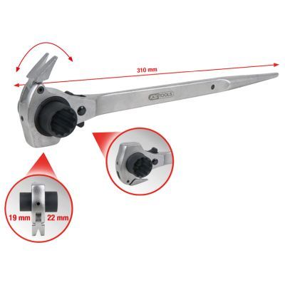 Uzmaucamā uzgriežņu atslēga ar sprūdmehānismu KS TOOLS 522.2219