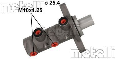 Galvenais bremžu cilindrs METELLI 05-1189