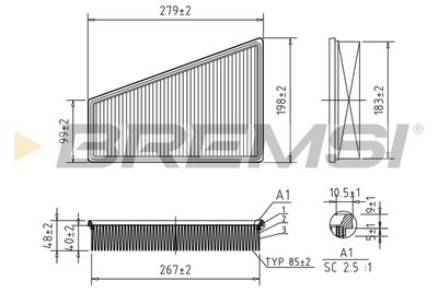 Gaisa filtrs BREMSI FA2310