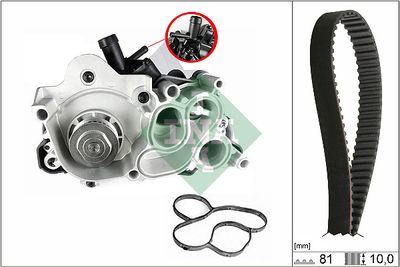 Ūdenssūknis + Zobsiksnas komplekts Schaeffler INA 530 0743 30