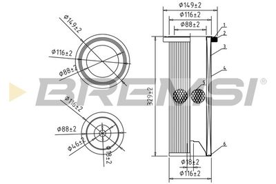 Gaisa filtrs BREMSI FA2190