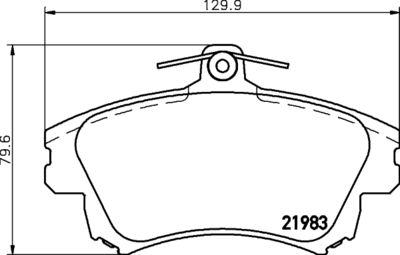 HELLA PAGID 8DB355006711 Bremžu uzliku kompl
