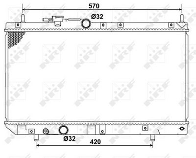Радиатор, охлаждение двигателя NRF 53277
