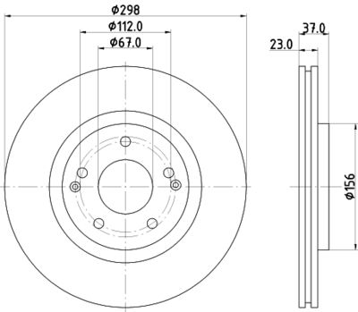 Bremžu diski HELLA PAGID 8DD 355 134-171