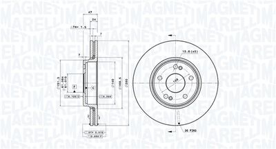 Тормозной диск MAGNETI MARELLI 360406008601