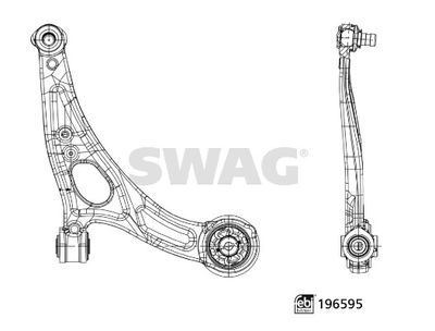 Рычаг независимой подвески колеса, подвеска колеса SWAG 33 11 2260