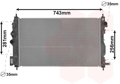 Radiators, Motora dzesēšanas sistēma VAN WEZEL 37002599