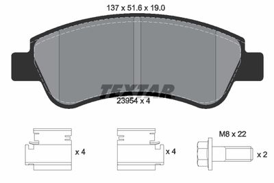 Комплект тормозных колодок, дисковый тормоз TEXTAR 2395401