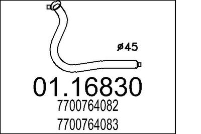 Труба выхлопного газа MTS 01.16830