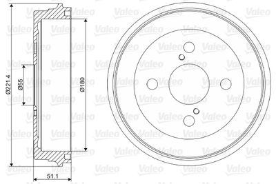 Тормозной барабан VALEO 237106