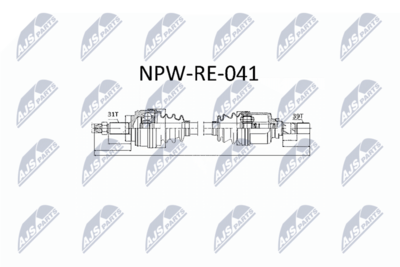 Piedziņas vārpsta NTY NPW-RE-041