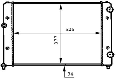 Радиатор, охлаждение двигателя MAHLE CR 507 000S