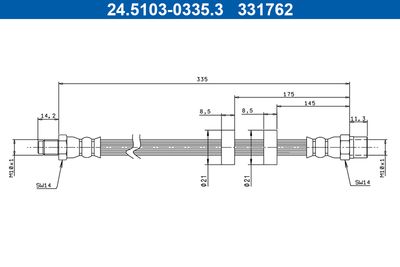 Bremžu šļūtene ATE 24.5103-0335.3