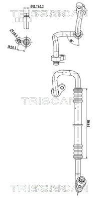 Трубопровод высокого / низкого давления, кондиционер TRISCAN 9010 43003