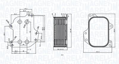 масляный радиатор, двигательное масло MAGNETI MARELLI 350300005700
