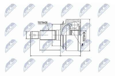 Šarnīru komplekts, Piedziņas vārpsta NTY NPZ-HD-051