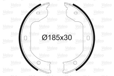 Комплект тормозных колодок, стояночная тормозная система VALEO 562805