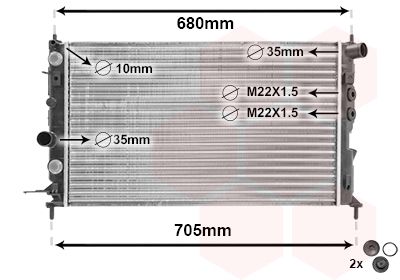Radiators, Motora dzesēšanas sistēma VAN WEZEL 37002220