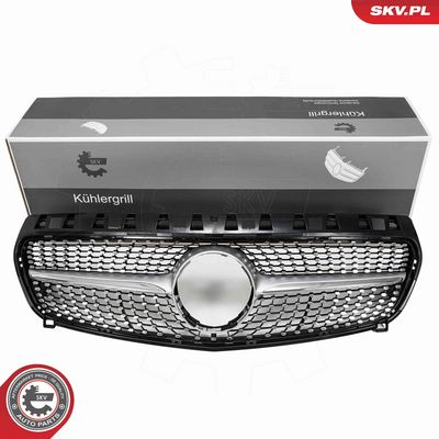 grill Mercedes Diament,srebrny,MERCEDES A-klasa (W176, 2013-2015),A17688802 ESEN SKV 66SKV503